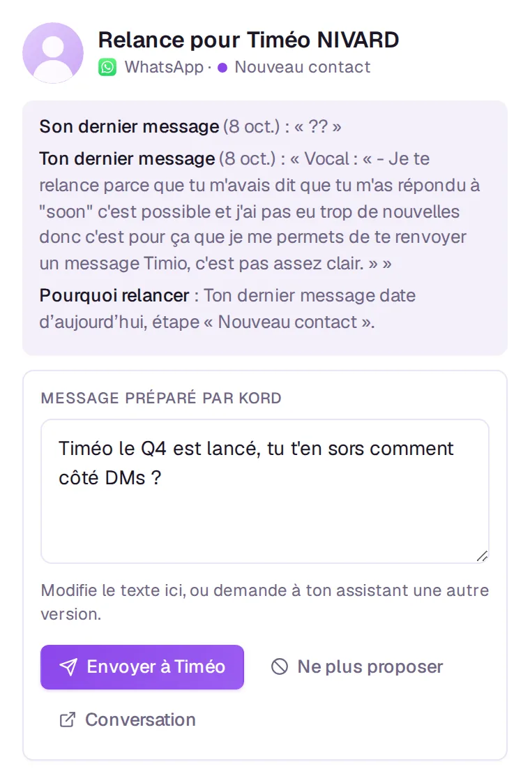 Écran Ficiel dans Claude : La relance prête